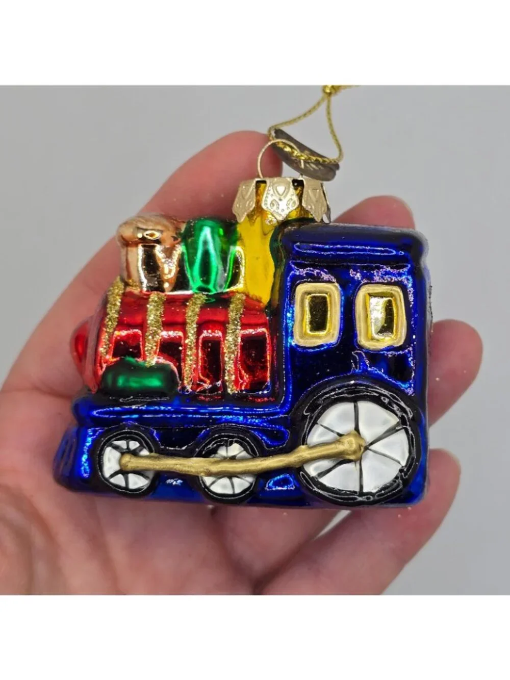 Christmas Ornament Glass Train Locomotive Thomas Pacconi Museum Series 2003 VTG